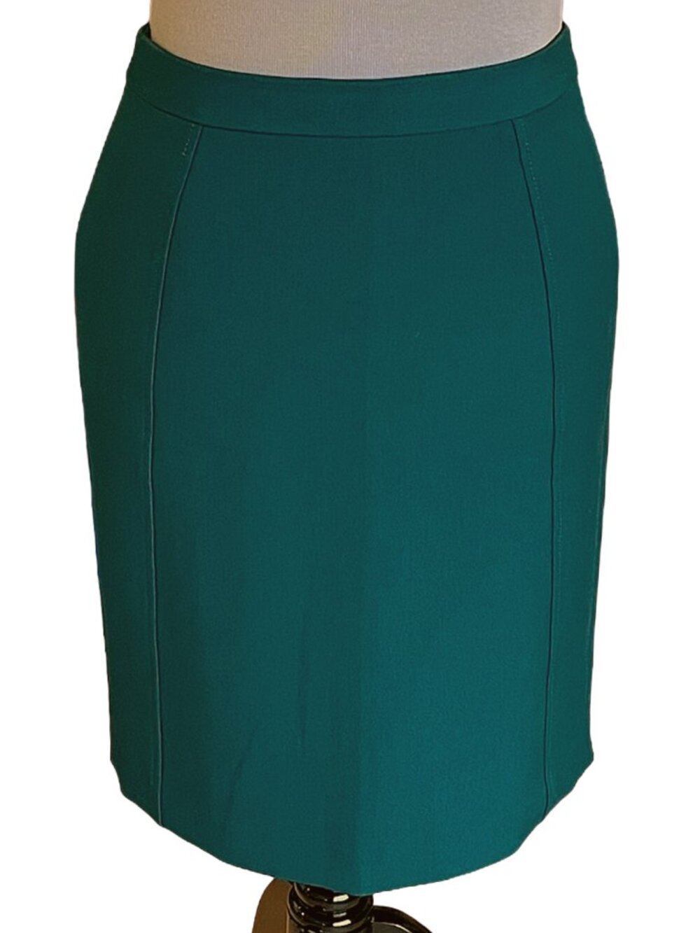 Deep Green Pencil Skirt Halogen Size 10 Lined Stretch Office Workwear